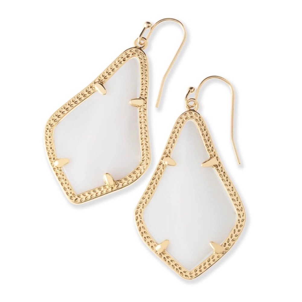 Alex Gold White Pearl Earrings